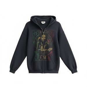 Bob Marley Graphic Hoodie - Black